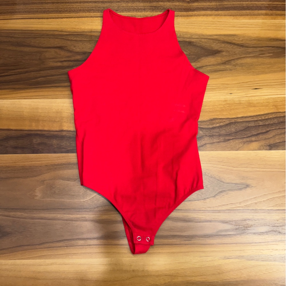 Vibrant Red Women's Bodysuit